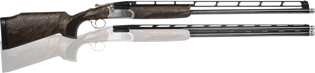 CZ-USA 06582 All American Trap Combo 12 Gauge 3" 2rd 32" Gloss Blued Barrel, Brushed Stainless Metal Finish, Turkish Walnut Stock with Monte Carlo Adjustable Comb