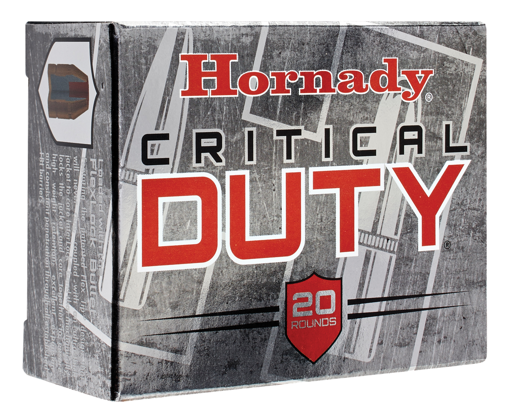 Hornady 91256 Critical Duty  10mmAuto 175gr Hornady FlexLock 20 Per Box/10 Case