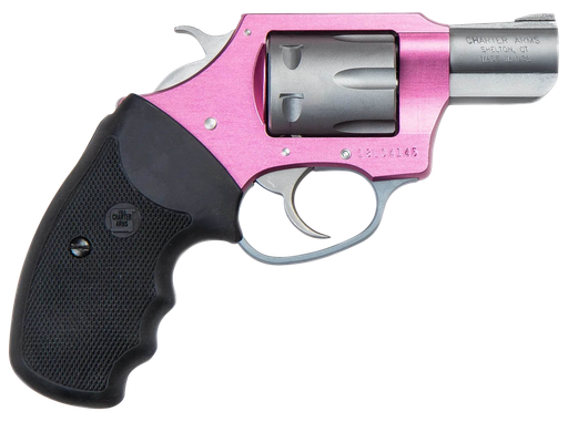 [PROD26-00032] Charter Arms 52230 Pathfinder Lite Pink Lady Small 22 LR, 8 Shot 2" Matte Stainless Steel Barrel & Cylinder, Pink Aluminum Frame w/Black Finger Grooved Rubber Grip, Exposed Hammer