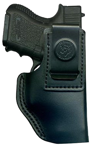 [PROD26-00077] DeSantis Gunhide 031BBD9Z0 Insider  OWB Black Leather Belt Clip Compatible w/Ruger LC9/Glock 42/43 Left Hand